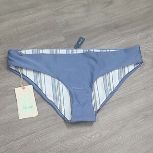 Maaji Skyline Lovely Split Bikini Bottom Blue Women's Size L